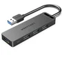 Vention Hub USB 3.0 de 4 puertos con Micro USB PD - Gris